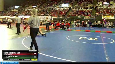 Semifinal - Nathan Dunham, Fort Benton vs Tyler Schoen, Chinook