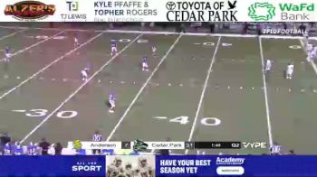 Replay: Cedar Park vs Anderson | Oct 7 @ 7 PM