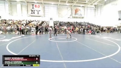 75 lbs Cons. Round 3 - Navelle Hawkins, SV Saber Den Wrestling Club vs Sammy Rosenbaum, Fairport Jr. Red Raiders Wrestling