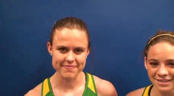 Cate Westenhover and Rachel Johnson discuss the women's 3k at New Balance Collegiate Invitational