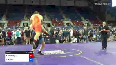 285 lbs Round Of 32 - Xavier Bruening, California vs Jacob Walker, Iowa