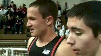 Joel Hubbard Kevin Thomas Teammates Place 2nd and 5th in Junior Mile 2012 NB Indoor GP