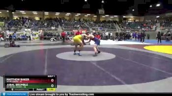 220 lbs Quarterfinals (8 Team) - Jubal Brumble, 5A Crook County vs Matthew Baker, 5A Hillsboro