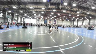 72 lbs Rd# 8- 12:30pm Saturday Final Pool - Mikey Nicosia, Cali Red vs Rylan Sandoval, Oklahoma Elite