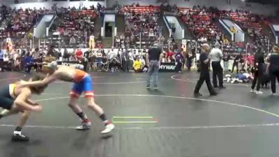 114 lbs Champ. Round 2 - Kieran Beach, Gaylord WC vs Lyric Warner, Michigan Grappler RTC