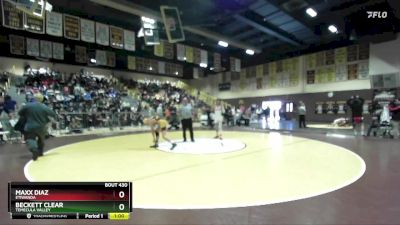 113 lbs Cons. Round 2 - Beckett Clear, Temecula Valley vs Maxx Diaz, Etiwanda