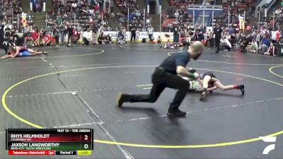 60 lbs Cons. Semi - Rhys Helmholdt, Caledonia WC vs Jaxson Langworthy, Reed City Youth Wrestling