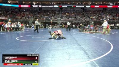 1A-113 lbs Cons. Round 2 - Davin Holste, Shenandoah vs Jaxson Page, Alta/Aurelia