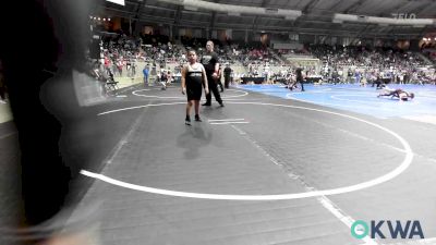 131 lbs Consi Of 8 #1 - Kyson Roof, Wyandotte Youth Wrestling vs Jesse Claudio, Jenks Trojan Wrestling Club