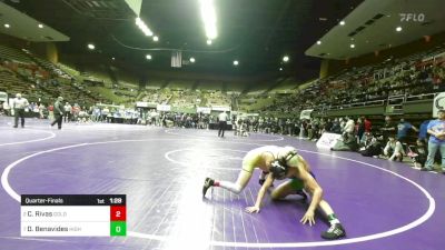 122 lbs Quarterfinal - Caleb Rivas, Golden West vs Daniel Benavides, Highland