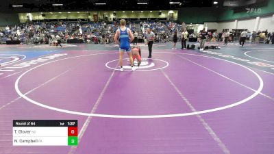 190 lbs Round Of 64 - Tayshaun Glover, NC vs Nate Campbell, PA