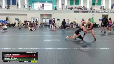 120 lbs Cons. Round 5 - Ashton Horvath, Wolfpack vs Nevan Irving, White House Wrestling