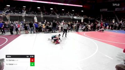 98 lbs Semifinal - Saunten Gamas, Glasgow WC vs Stetson Gabel, Bear Cave