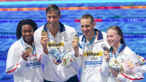 DAY FOUR FINALS: USA Caps Night By Torching Mixed Medley World Record