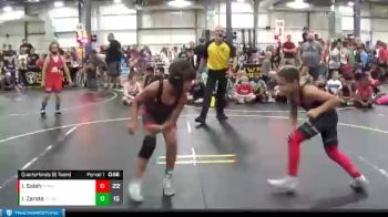 92 lbs Quarterfinals (8 Team) - Isaiah Zarate, No Escape Wrestling Academy vs Isaiah Saleh, Pomona Elite
