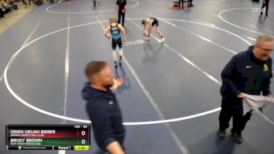 92 lbs Cons. Round 5 - Brody Brown, Rum River Wrestling vs Owen Urijah Bieber, Bemidji Wrestling Club