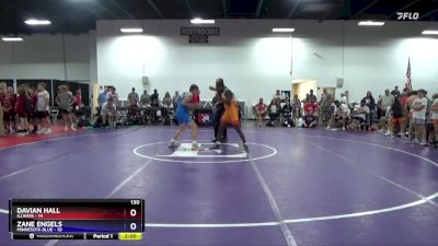 130 lbs 2nd Place Match (16 Team) - Davian Hall, Illinois vs Zane Engels, Minnesota Blue