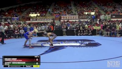 120 lbs Quarterfinal - Drake Kirby, Carbondale-Santa Fe Trail vs Sammy Hershberger, Buhler