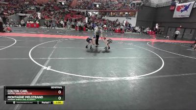 54 lbs Semifinal - Montagne Melstrand, Askren Wrestling Academy vs Colton Carl, Westby Wrestling Club