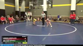 65 lbs Round 3 (12 Team) - London Vermillion, Missouri Black vs Bre Faith Nichols, Missouri Blue