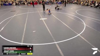 92 lbs Cons. Round 4 - Cohen Kiecker, New Ulm Rolling Thunder vs Grant Cook, Hastings Wrestling Club