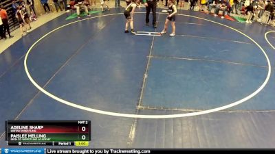 56 lbs Cons. Round 3 - Adeline Sharp, Uintah Wrestling vs Paislee Melling, Iron Co Wrestling Academy