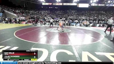 2A 132 lbs Cons. Round 2 - Tyler Saunders, Bear Lake vs Sam Willie, Malad