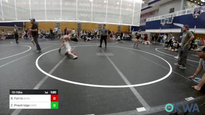 70-73 lbs Quarterfinal - Beau Farris, Deer Creek Wrestling Club vs Zander Prestridge, El Reno Wrestling Club