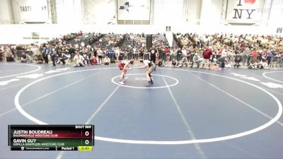 87 lbs Cons. Round 5 - Gavin Guy, Gorilla Grapplers Wrestling Club vs Justin Boudreau, Baldwinsville Wrestling Club