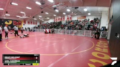 111 lbs Champ. Round 2 - Grace Belmont, Capistrano Valley vs Sara Albarran, Eleanor Roosevelt