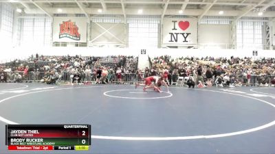 145 lbs Quarterfinal - Brody Rucker, Black Belt Wrestling Academy vs Jayden Thiel, Club Not Listed