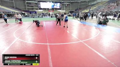 215 lbs Cons. Round 2 - Aidan Copestick, Fayetteville High School Wrestling vs Jean Ngoma, Iowa