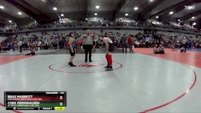 110 lbs Cons. Round 3 - Brax Marriott, Chillicothe Wrestling Club-AAA vs Coen Isringhausen, JC Youth Wrestling Club-AAA 