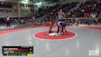 111 lbs Cons. Round 2 - Lezly Rodriguez, Desert Mirage vs Bobby Davis, Western