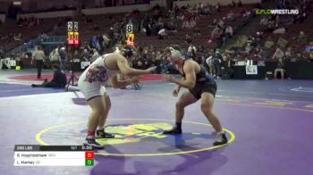 285 lbs 7th place - Ryan Higginbotham, Modesto Christian (SJ) vs Levi Markey, Del Campo (SJ)