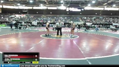 120 lbs Champ. Round 1 - Mia Pedersen, Redmond vs Zora Dickinson, Idaho Falls