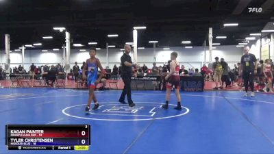 92 lbs Semis & 3rd Wb (16 Team) - Kagan Painter, Pennsylvania Red vs Tyler Christensen, Missouri Blue