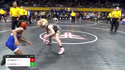 90 lbs Final - Quinn Bagnell, Council Rock South vs Amari Jenkins, Diocese Of Erie