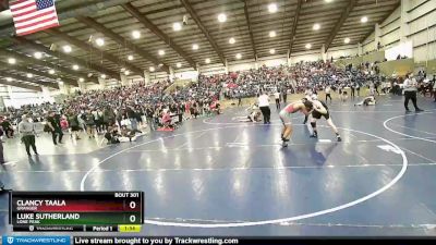 144 lbs Cons. Round 2 - Luke Sutherland, Lone Peak vs Clancy Taala, Granger