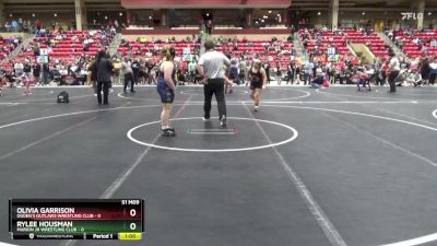 Round 2 - Olivia Garrison, Ogden`s Outlaws Wrestling Club vs Rylee Housman, Marion Jr Wrestling Club