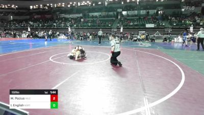 132 lbs Quarterfinal - Michael Pocius, Yale Street vs Ian English, North Hunterdon