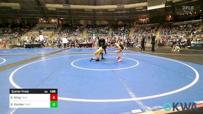 76 lbs Quarterfinal - Kase King, Verdigris Youth Wrestling vs BaJon Gunter, Prodigy Elite