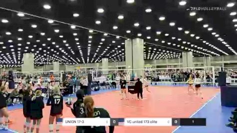 VC united 173 elite vs Union 17-3 - 2022 JVA World Challenge presented by Nike - Expo Only