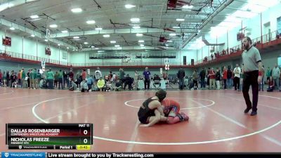 95 lbs 3rd Place Match - Dallas Rosenbarger, Contenders Wrestling Academy vs Nicholas Freeze, Midwest RTC