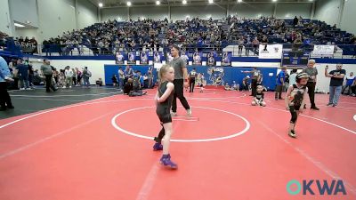 43 lbs Consi Of 4 - Hux Smith, Little Axe Takedown Club vs Preslie Dickerson, Clinton Youth Wrestling