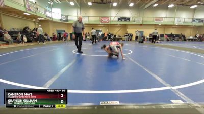 60 lbs Round 3 - Grayson Gillham, Team Conquer Wrestling vs Cameron Mays, Hillsboro Wrestling Club