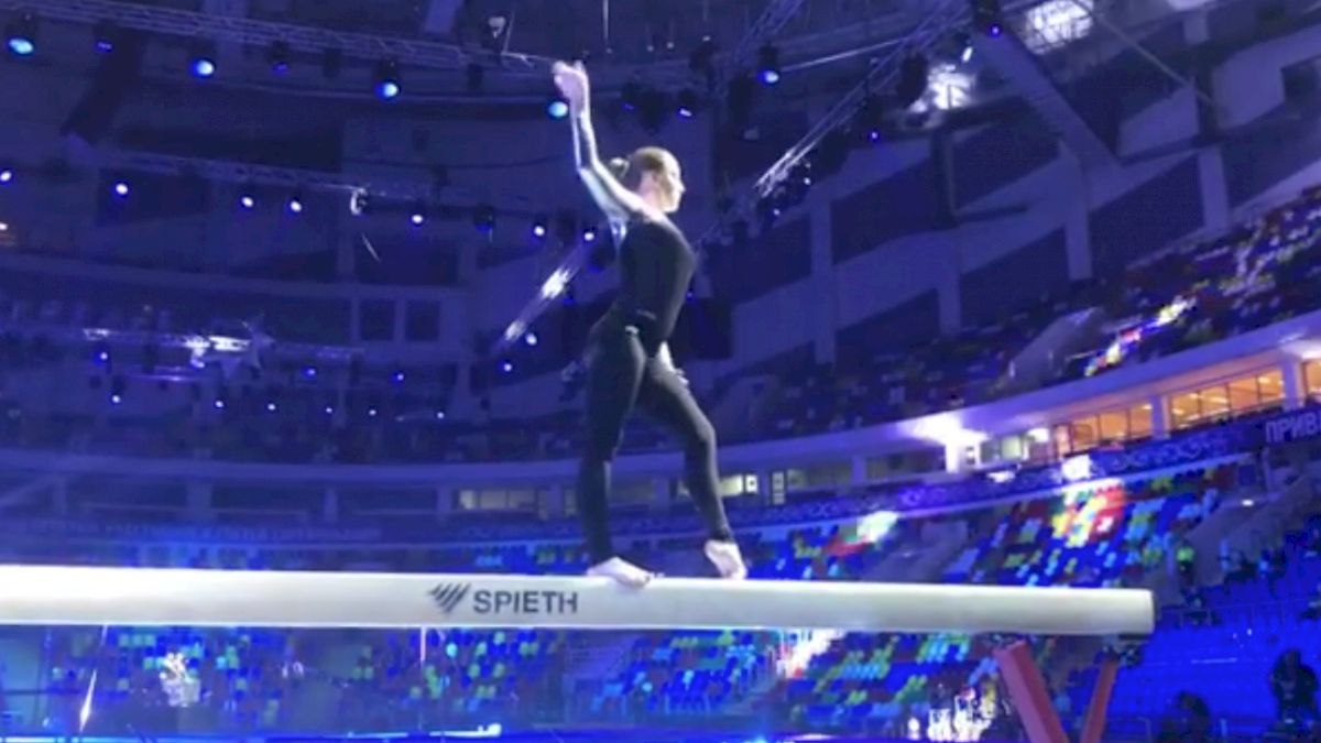 Aliya Mustafina Shows Off Skills In Beam Exhibition