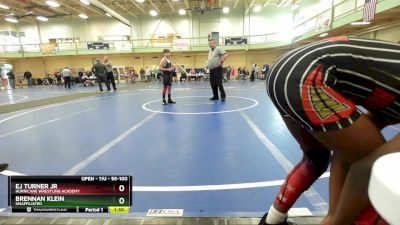 95-100 lbs Round 1 - Ej Turner Jr, Hurricane Wrestling Academy vs Brennan Klein, Unaffiliated