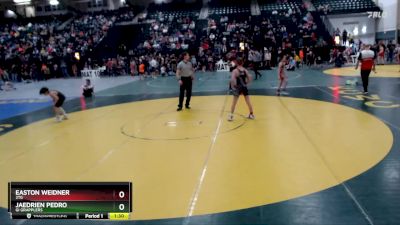 95 lbs Semifinal - Jaedrien Pedro, GI Grapplers vs Easton Weidner, 2TG