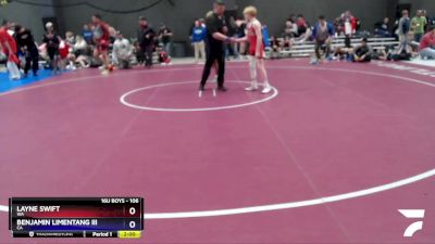 106 lbs Cons. Round 2 - Layne Swift, WA vs Benjamin Limentang Iii, CA